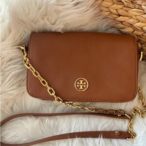 Tory Burch Robinson Chain Crossbody Bag - Brown